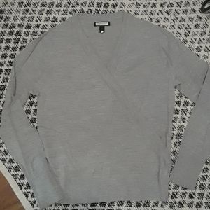 J. Crew faux wrap merino wool sweater